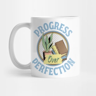 motivational progress over perfection back to school teacher Mug